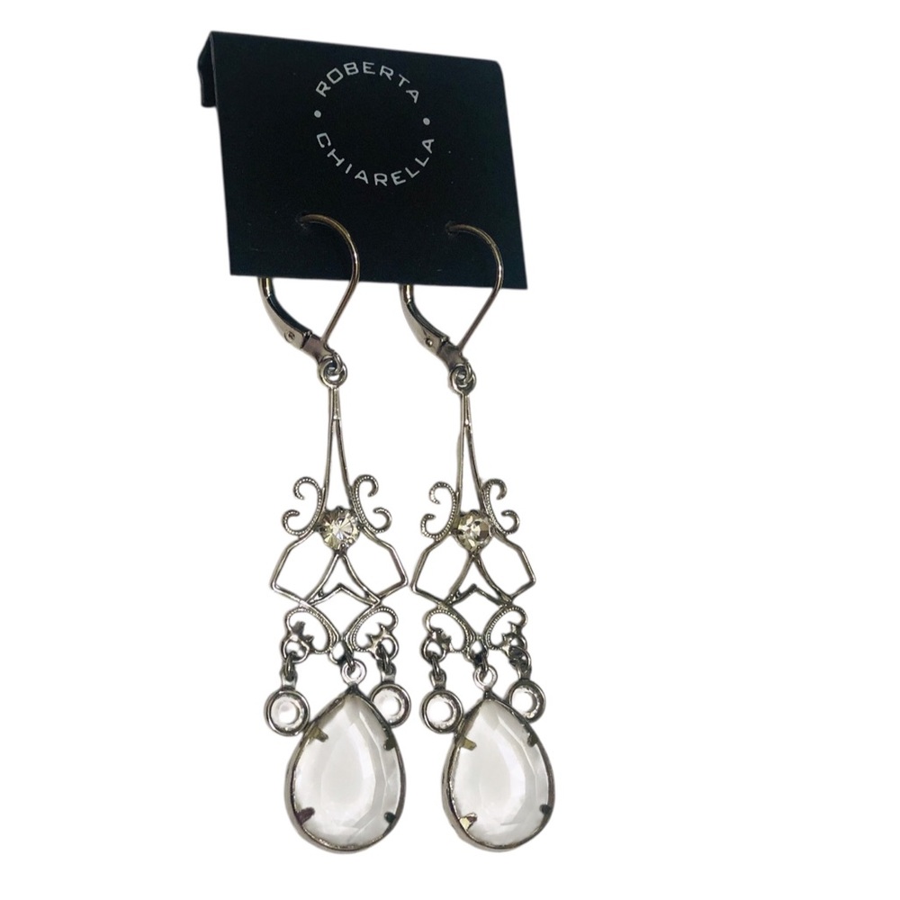 Roberta Chiarella Silver Drop Chandelier Earrings